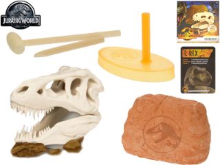 Obrázek z Jurský svět sada vytesej si dinosauří lebku s podstavcem v krabičce 